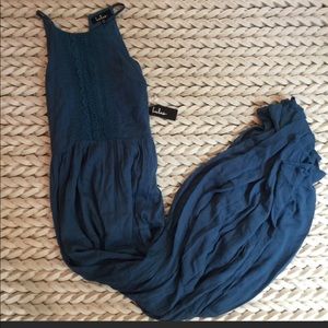 Lulus maxi dress XS teal blue